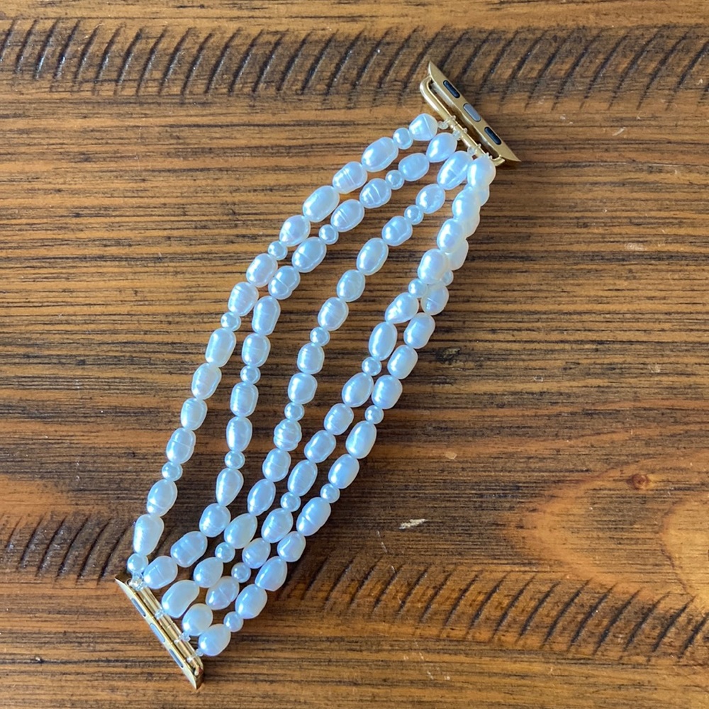 Baublebar Imitation Pearl Beaded Apple Watch Band